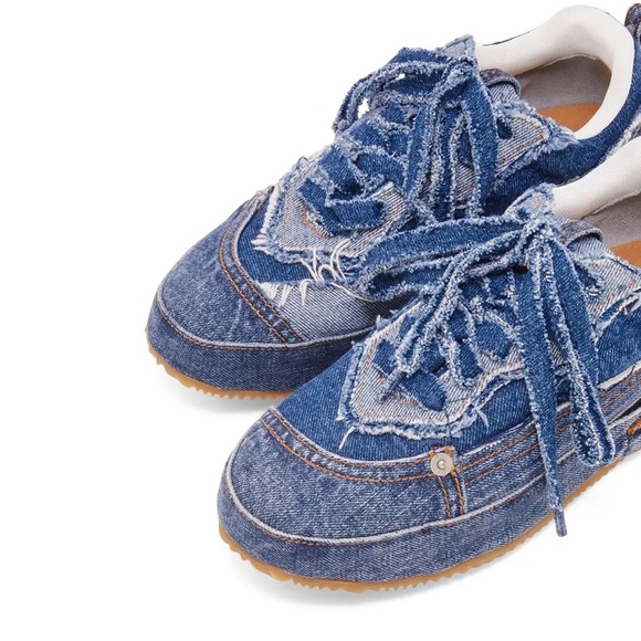 Loewe Deconstructed Denim Low-Top Sneakers - Sz 11/41 NEW - Picture 11 of 14